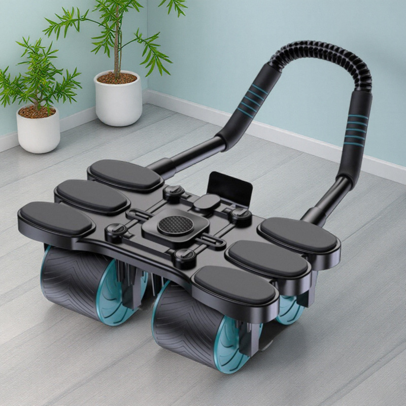 Ab Roller Wheel - ล้อบริหารหน้าท้องแบบสี่ล้อ พร้อมระบบเด้งกลับอัตโนมัติ ช่วยกระชับสัดส่วน ลดหน้าท้อง รองรับการฝึกกล้ามเนื้อหน้าท้อง อุปกรณ์บริหารหน้าท้องแบบล้อ