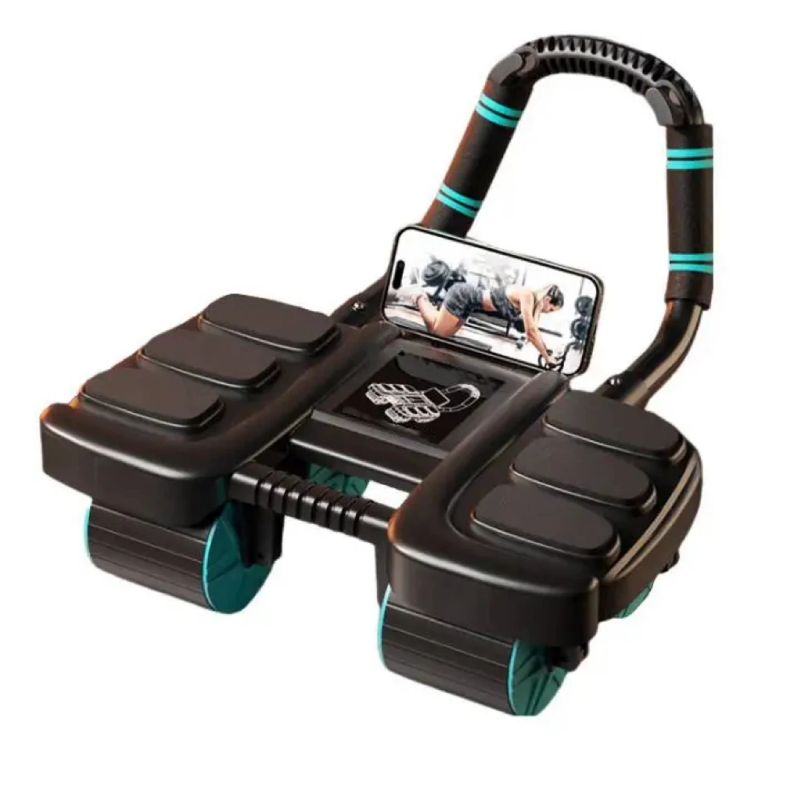 Home Gym Designs - ล้อบริหารหน้าท้องแบบหกเหลี่ยม ดีไซน์พิเศษ พร้อมระบบเด้งกลับอัตโนมัติ ป้องกันการลื่น ใช้ได้ที่บ้าน อุปกรณ์ออกกำลังกายสำหรับหน้าท้อง