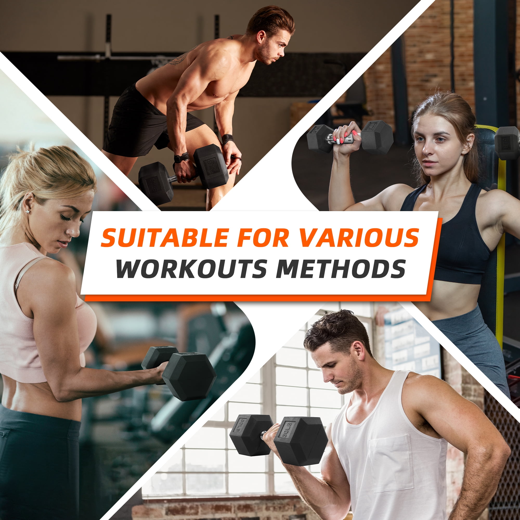ดัมเบลหุ้มยางรูปหกเหลี่ยม 10 ถ - Home Gym Designs บทวิจารณ์และราคา