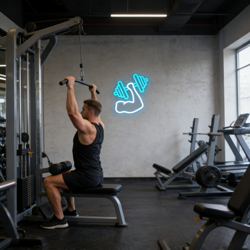 ป้ายไฟนีออนรูปดัมเบล ตกแต่งผนั - Home Gym Neon Sign บทวิจารณ์และราคา