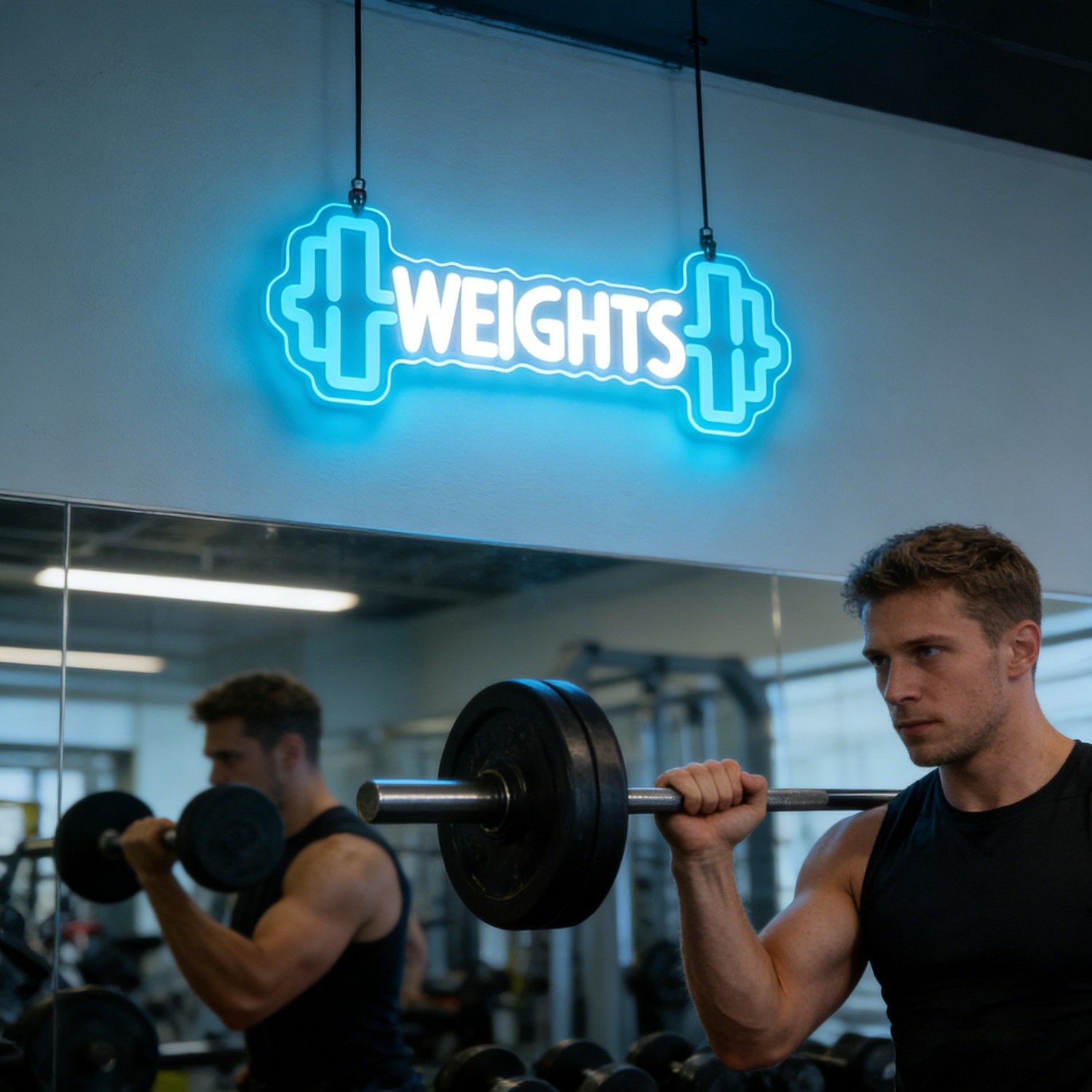 ป้ายไฟนีออนรูปดัมเบล LED สำหรั - Home Gym Neon Sign บทวิจารณ์และราคา