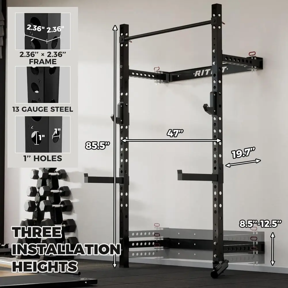 แร็คสควอทติดผนังขนาดกะทัดรัดสำ - Home Gym Designs บทวิจารณ์และราคา