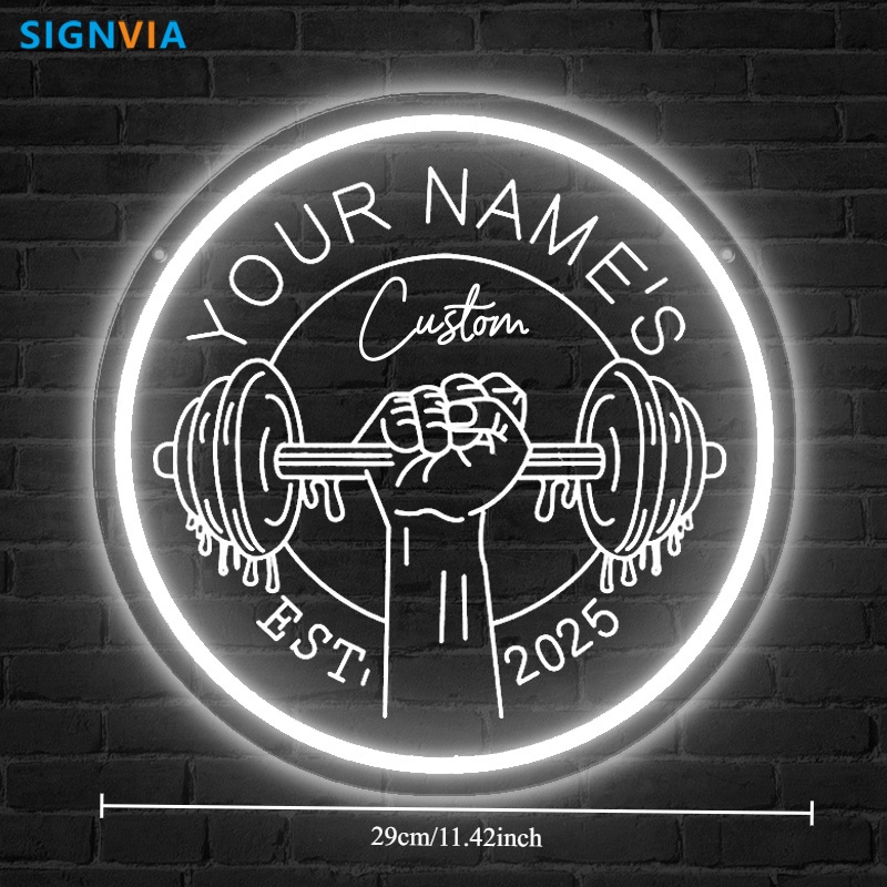 Custom LED Gym Neon Sign Barbe - Home Gym Neon Sign บทวิจารณ์และราคา