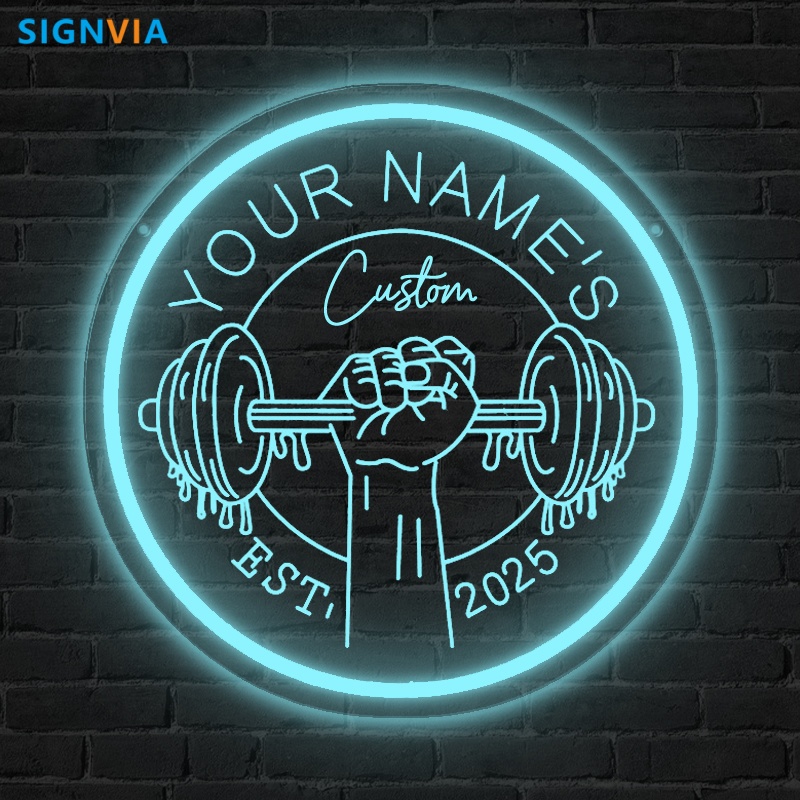 Custom LED Gym Neon Sign Barbe - Home Gym Neon Sign บทวิจารณ์และราคา