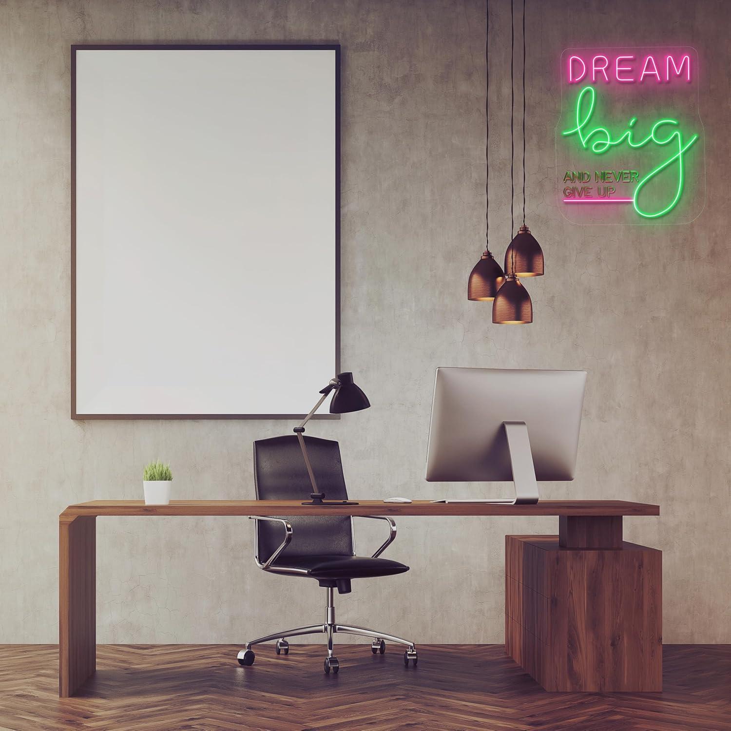 ป้ายไฟนีออน Dream Big พร้อมไฟ  - Home Gym Neon Sign บทวิจารณ์และราคา
