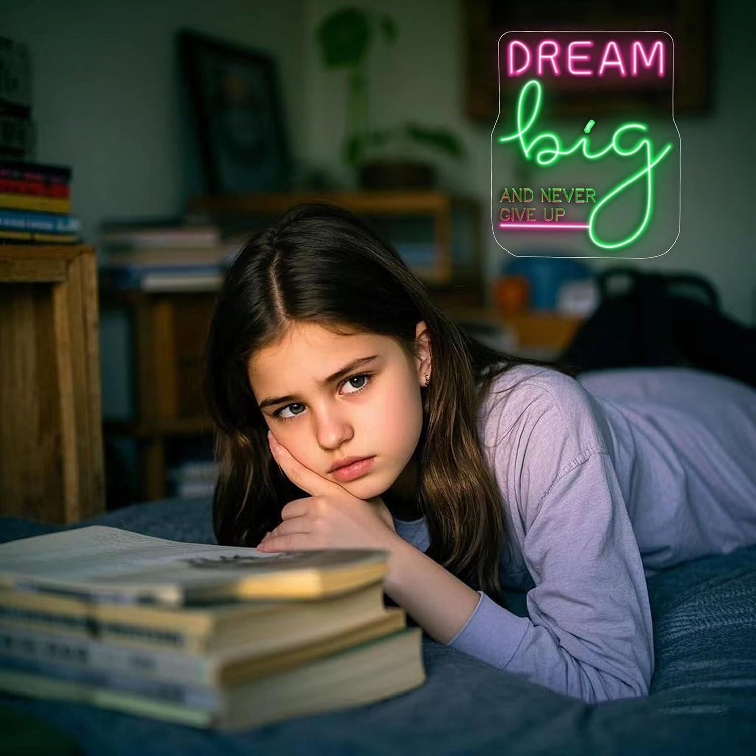 ป้ายไฟนีออน Dream Big พร้อมไฟ  - Home Gym Neon Sign บทวิจารณ์และราคา