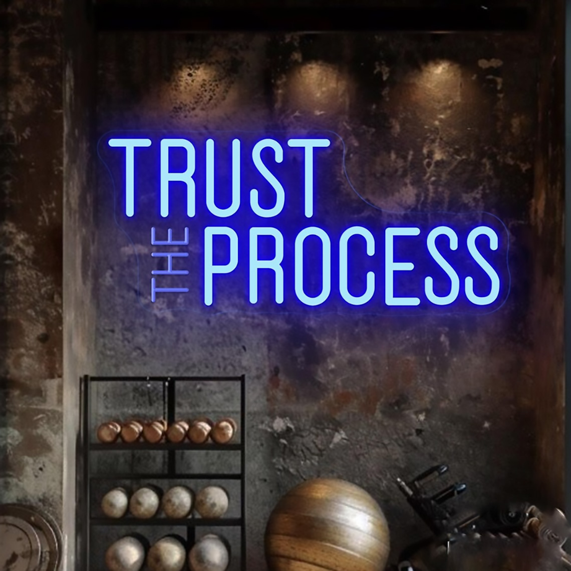 ป้ายไฟนีออน Trust The Process, - Home Gym Neon Sign บทวิจารณ์และราคา