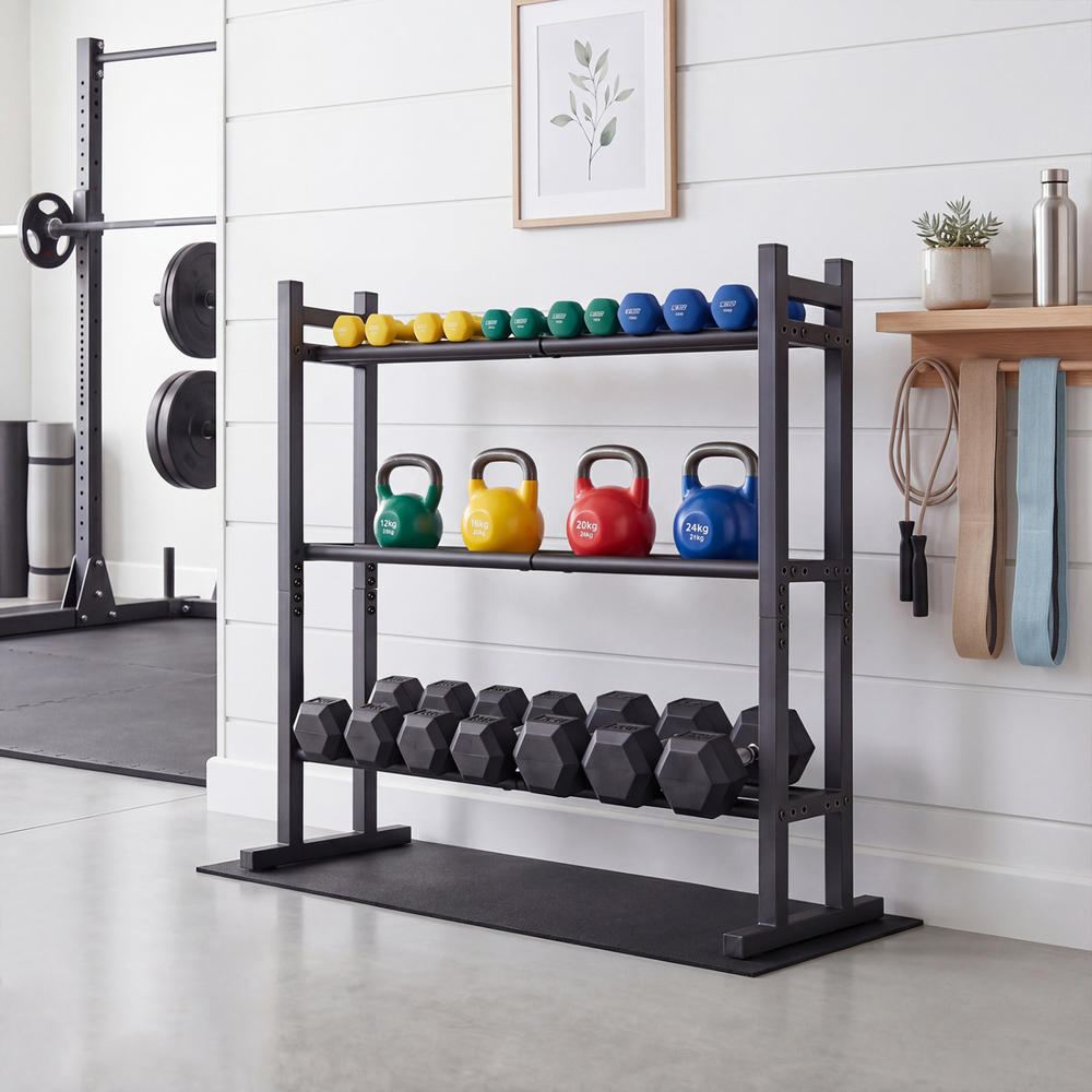 ชั้นวางดัมเบล 3 ชั้นแบบ Heavy  - Home Gym Equipments บทวิจารณ์และราคา