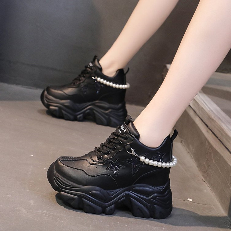 รองเท้าผ้าใบแฟชั่นผู้หญิงทรงสู - Home Gym Women บทวิจารณ์และราคา