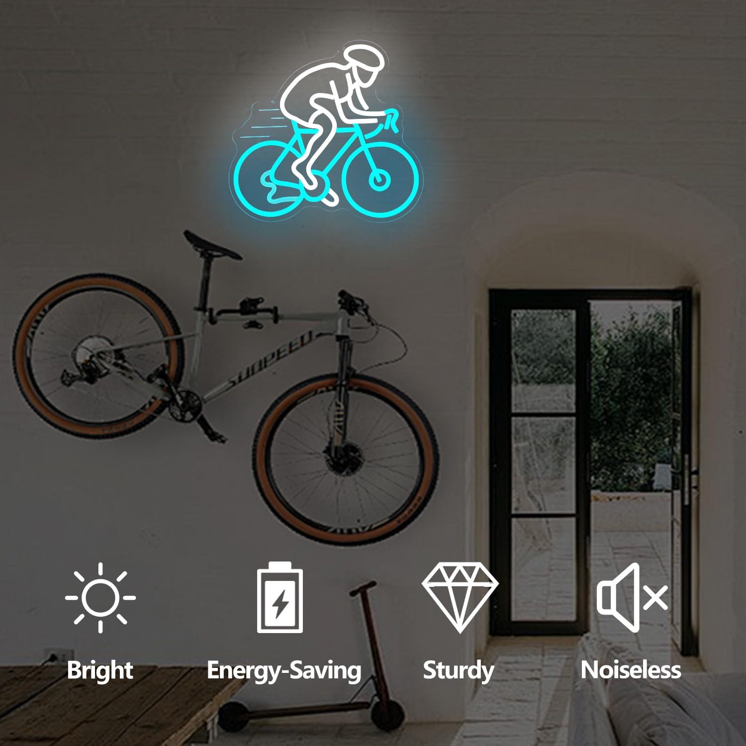ป้ายไฟนีออนรูปนักปั่นจักรยาน ไ - Home Gym Neon Sign บทวิจารณ์และราคา